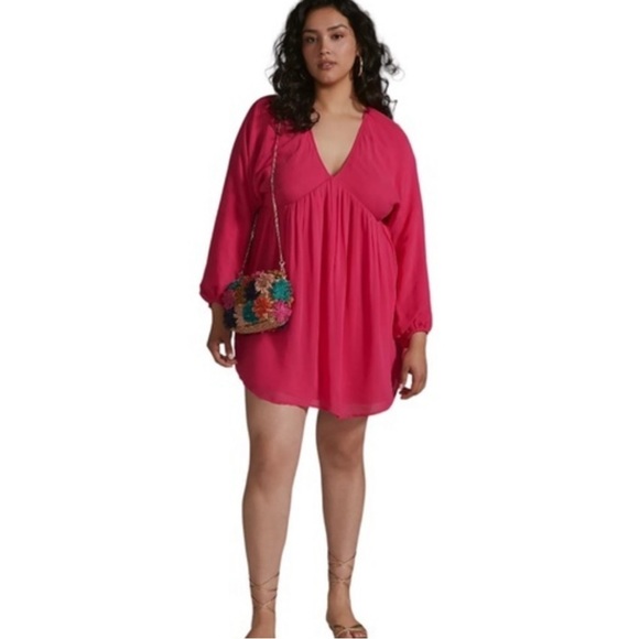 *Anthropologie Forever That Girl Sheer Flowy Mini Dress - Picture 6 of 7